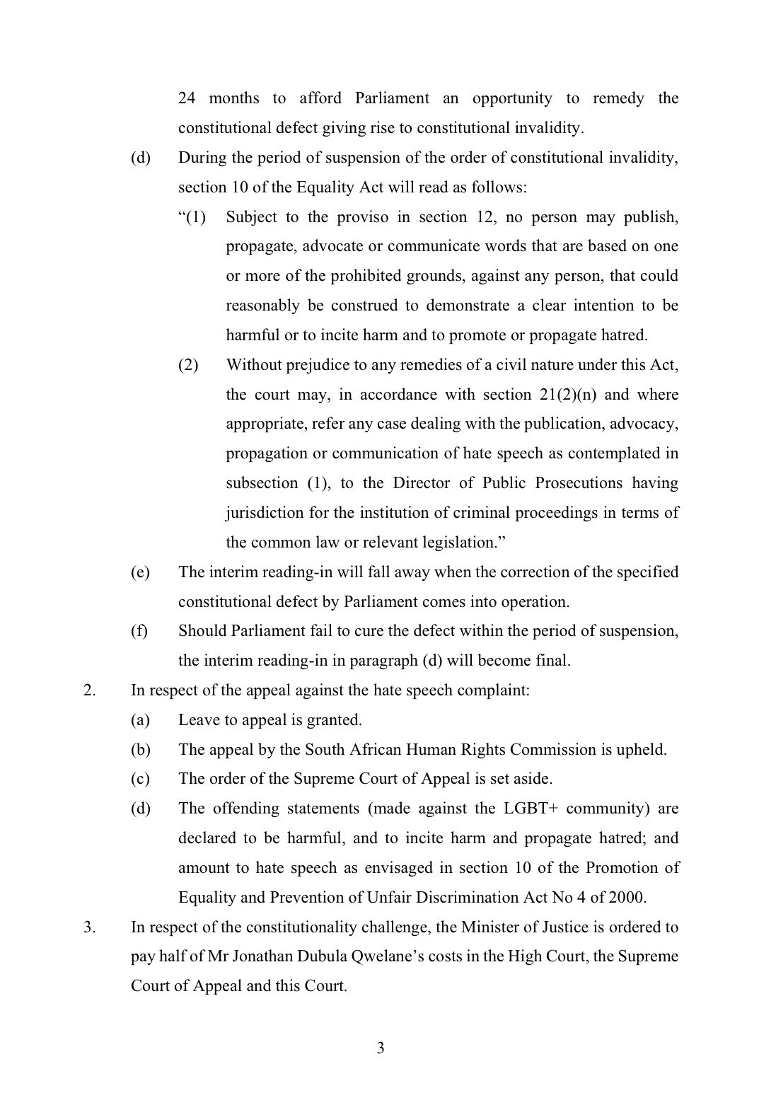Constitutional Court order page 3
